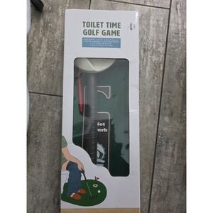 Toilet Time Golf Game Potty Putter Indoor Bathroom Executive Gift New In Box